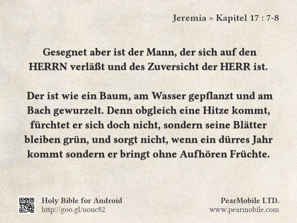 Jeremia, Kapitel 17:7-8